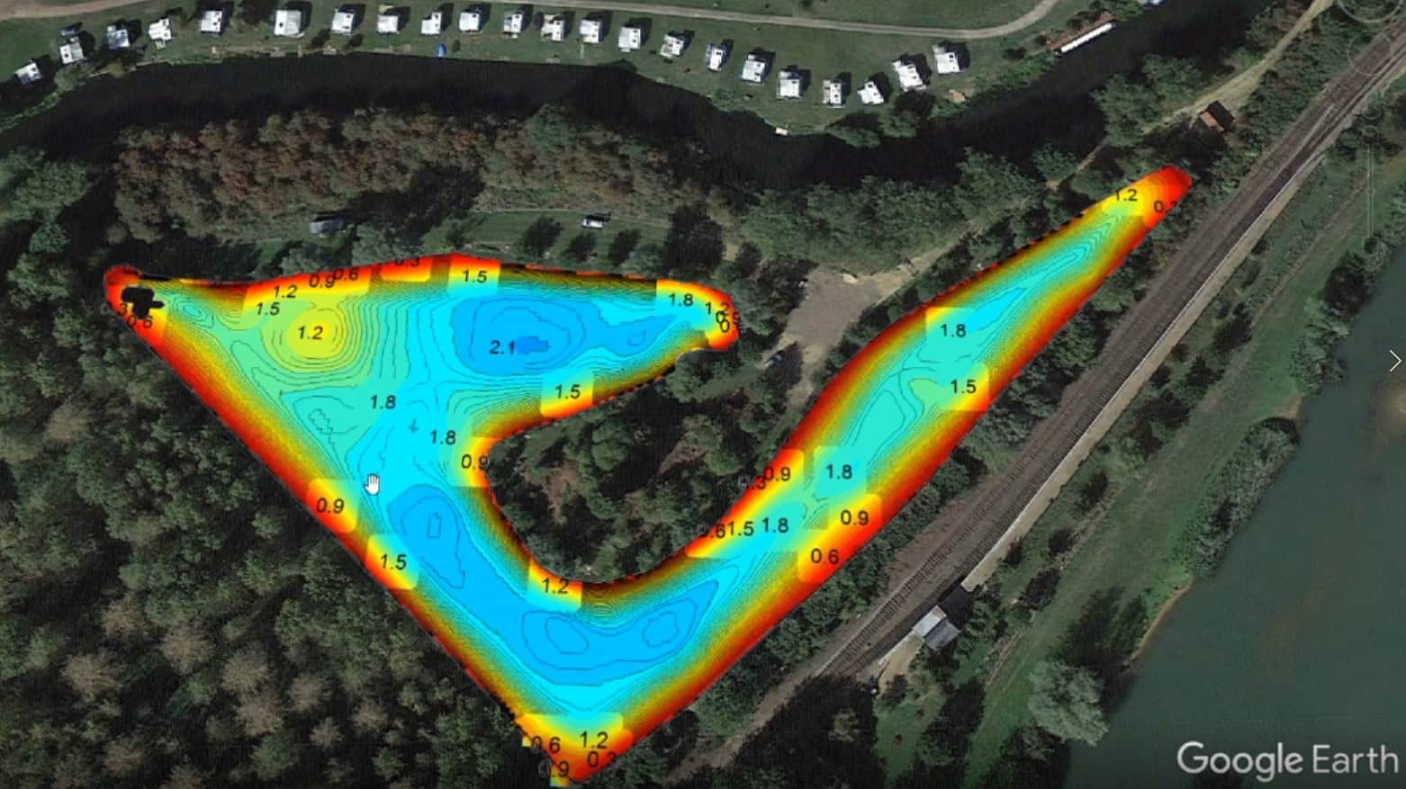 Horseshoe Lake Depth Survey Deeping St James Angling Club